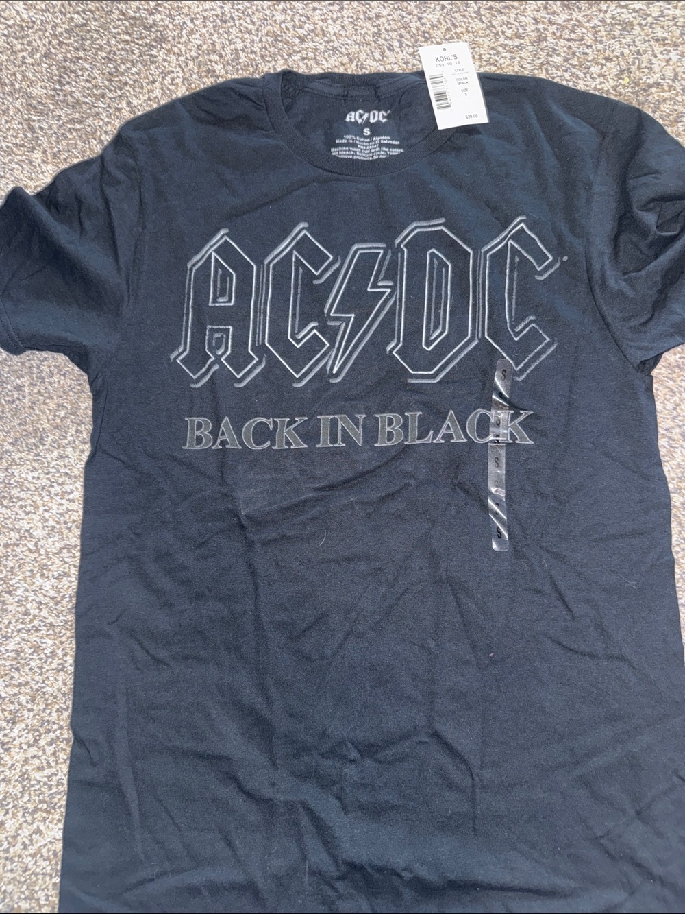 AC/DC Black and Gray Back In Black Graphic Tee